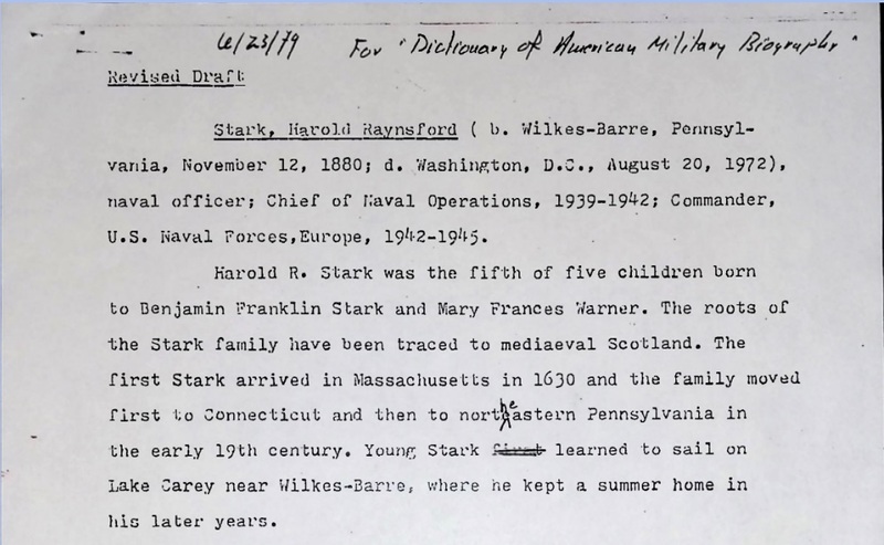 Page 3 of a Revised Draft for “Dictionary of American Military Biography”.jpeg