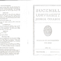 Bucknell University Junior College Undergraduate Bulletin, 1933-34