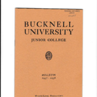 Bucknell University Junior College Undergraduate Bulletin, 1937-38
