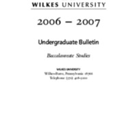 Wilkes UniversityBulletin2006to2007UG.pdf