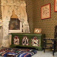 A Photograph of the Dower Chest, Painted, in Mrs. Fisher&#039;s Colonial Bedroom, [ca. 1950s-1960s]