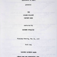 Wilkes College Band Program, 1972 May 11