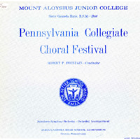 Pennsylvania Collegiate Choral Festival, under direction of Robert P. Fountain, 1968 April 20