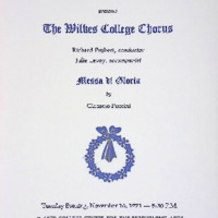 Wilkes College Chorus, 1971 November 16