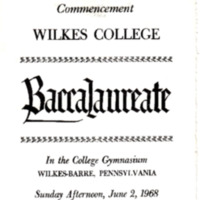 Baccalaureate Service for 21st Annual Commencement, June 2, 1968
