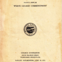 Baccalaureate Service for 4th Annual Commencement, June 10, 1951