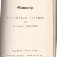 Wilkes Manuscript, Spring 1953