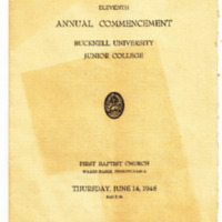 June 14th 1945 BUJC 11th Annual Commencement